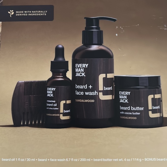 NEW - Every Man Jack - Sandalwood Beard Kit - Picture 3 of 6